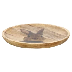 Schaal hout konijn 25 cm