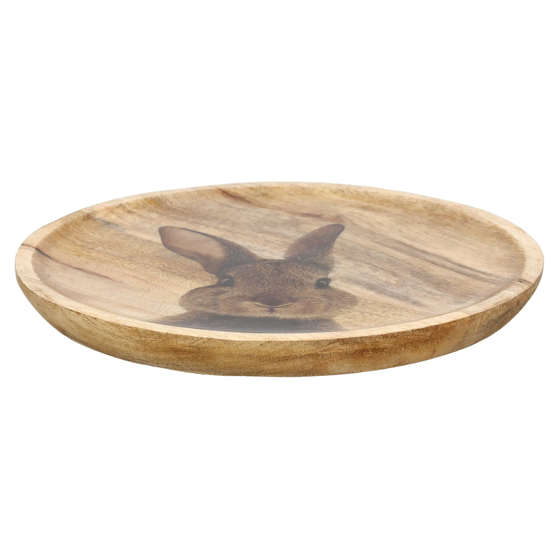 Schaal hout konijn 25 cm