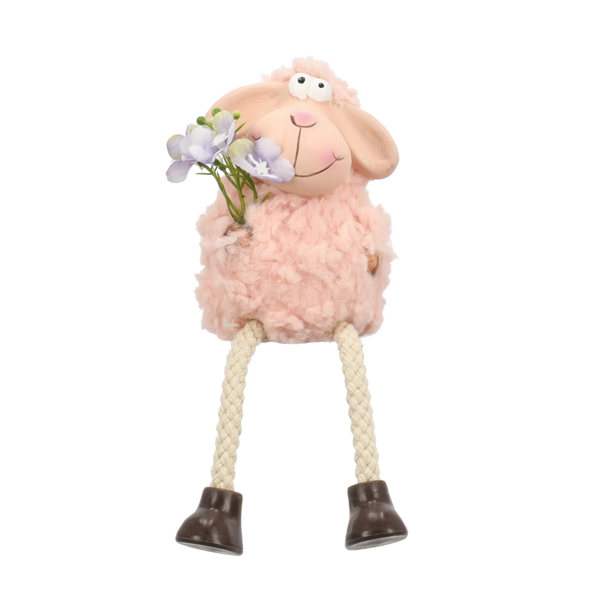 Schaap zittend bloemen 10cm