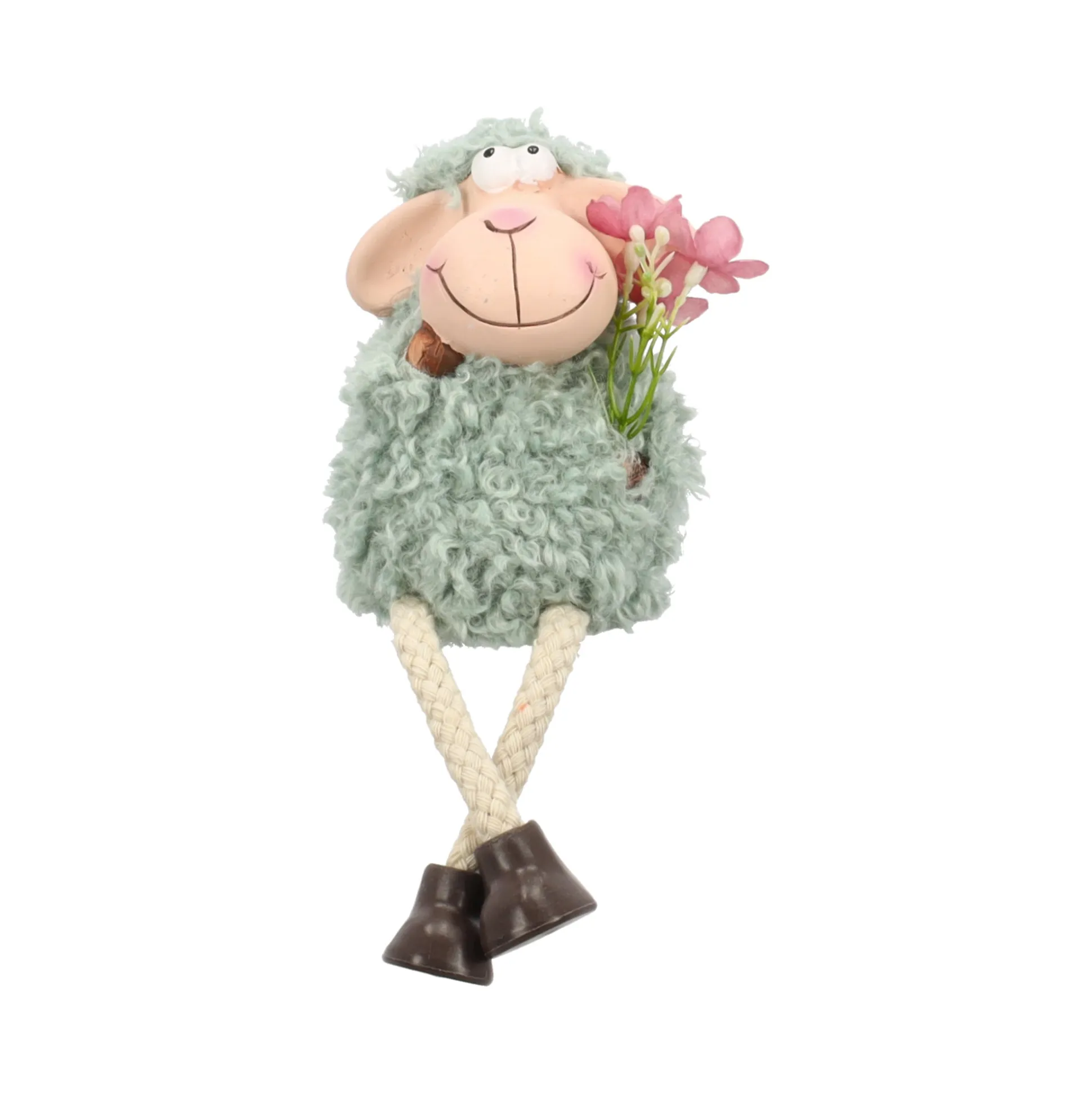 Schaap zittend bloemen 10cm