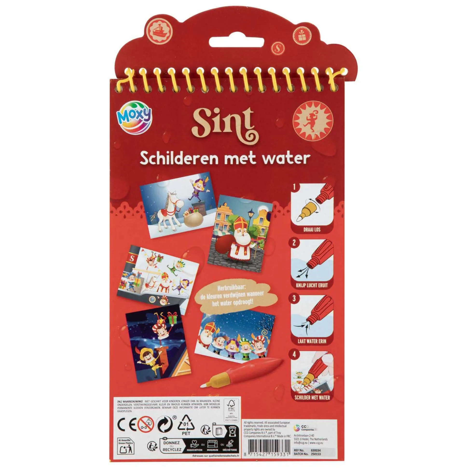 Schilderen met water Sint
