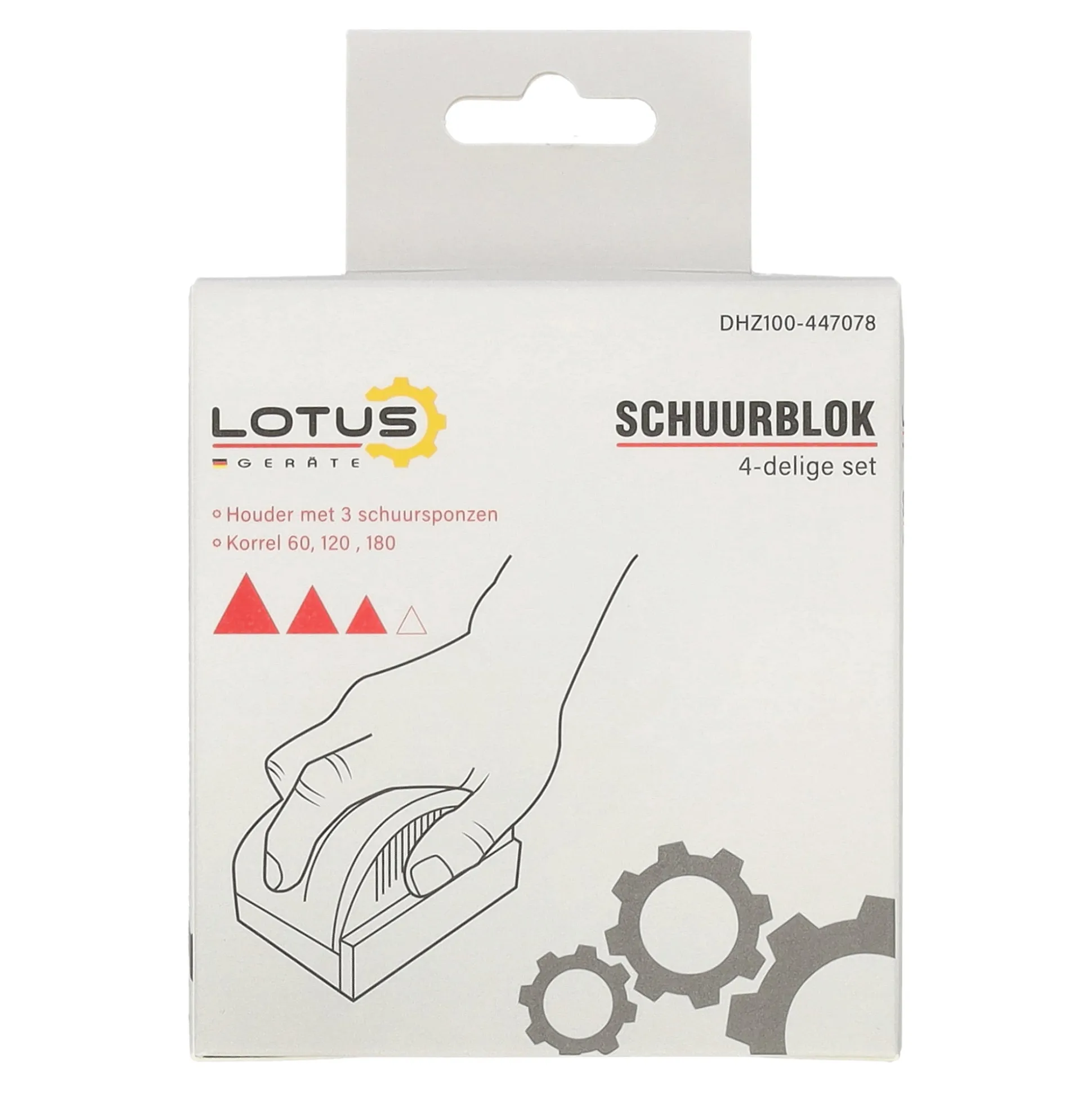 Schuurblok set K60-K120-K180 4-delig Lotus