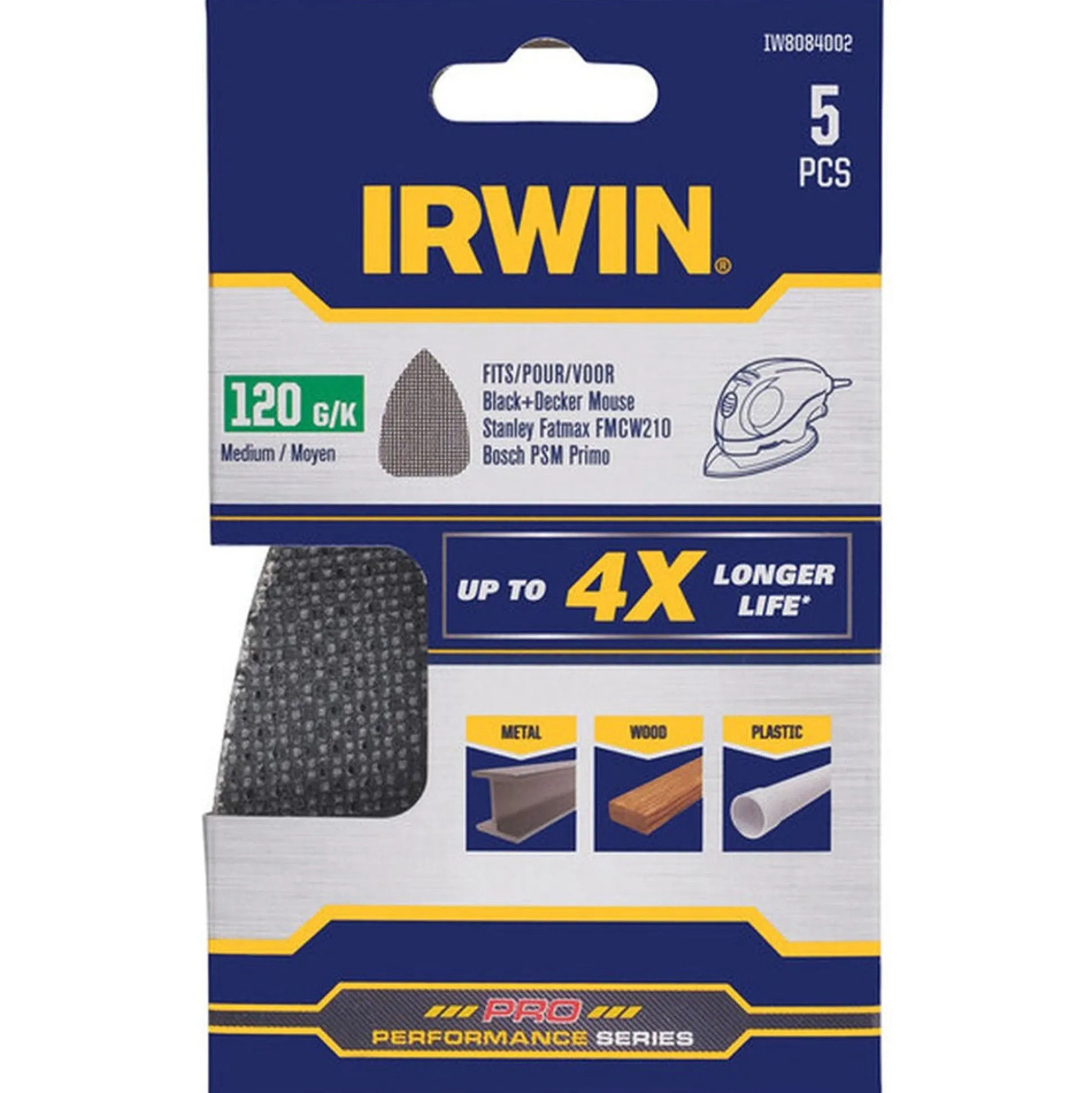 Schuurgaas handpalm K120 5st. Irwin