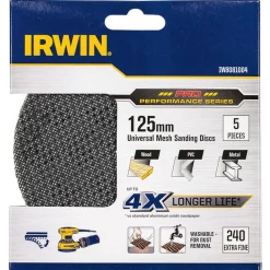 Schuurgaas Ø125mm K240 5st. Irwin