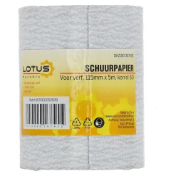 Schuurpapier rol verf 115 mm x 5 m x K60