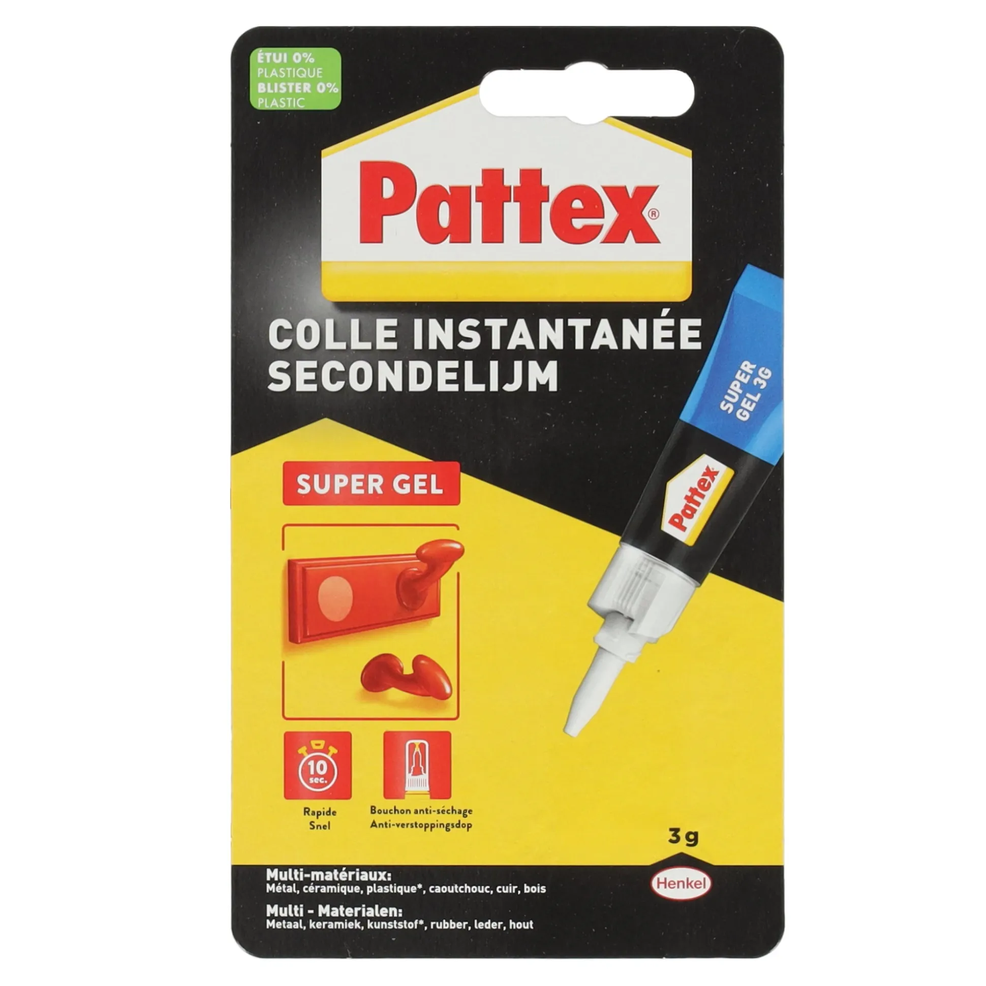 Secondelijm super gel 3gr Pattex