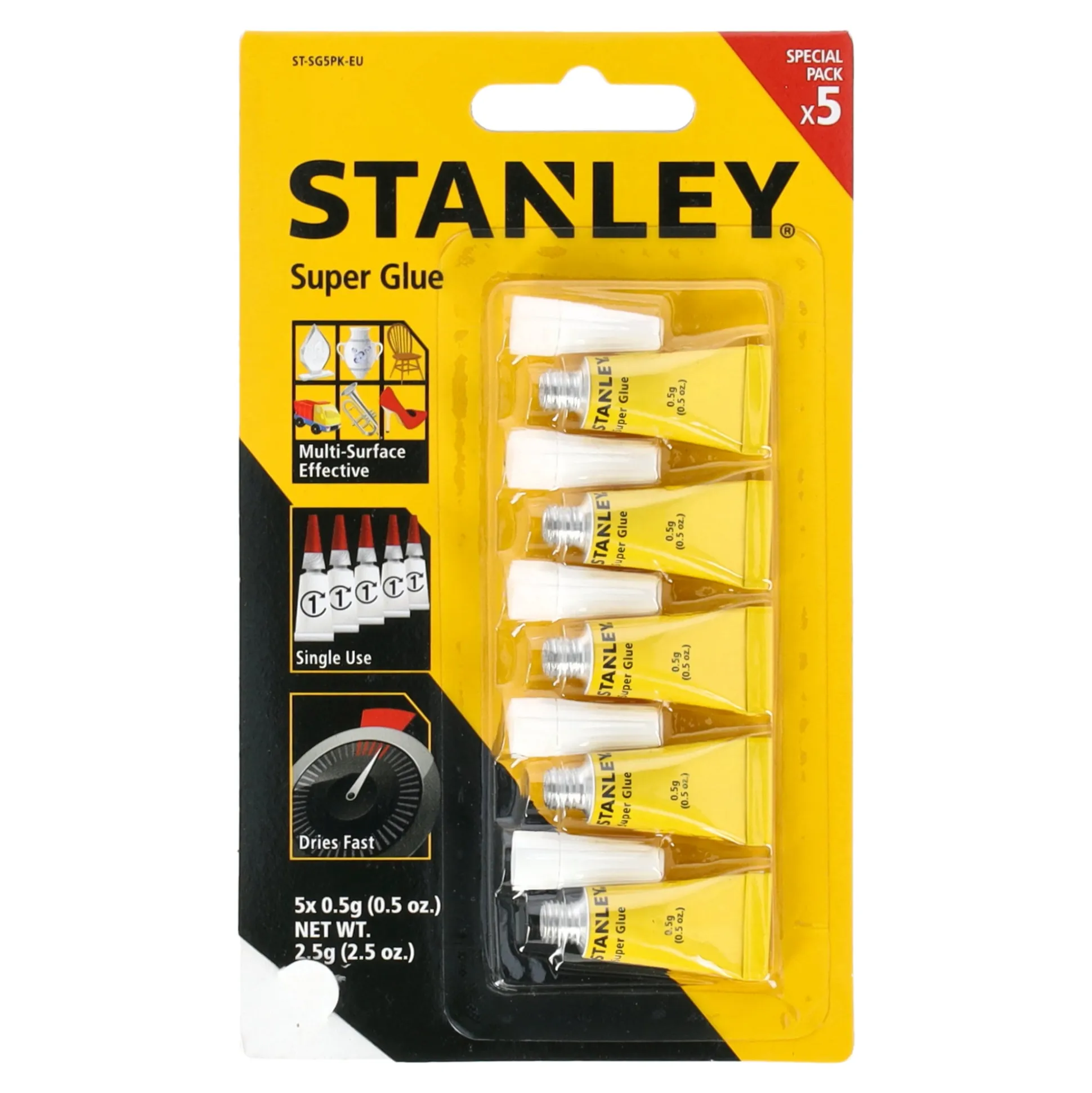 Secondelijm 5x0,5gr stanley