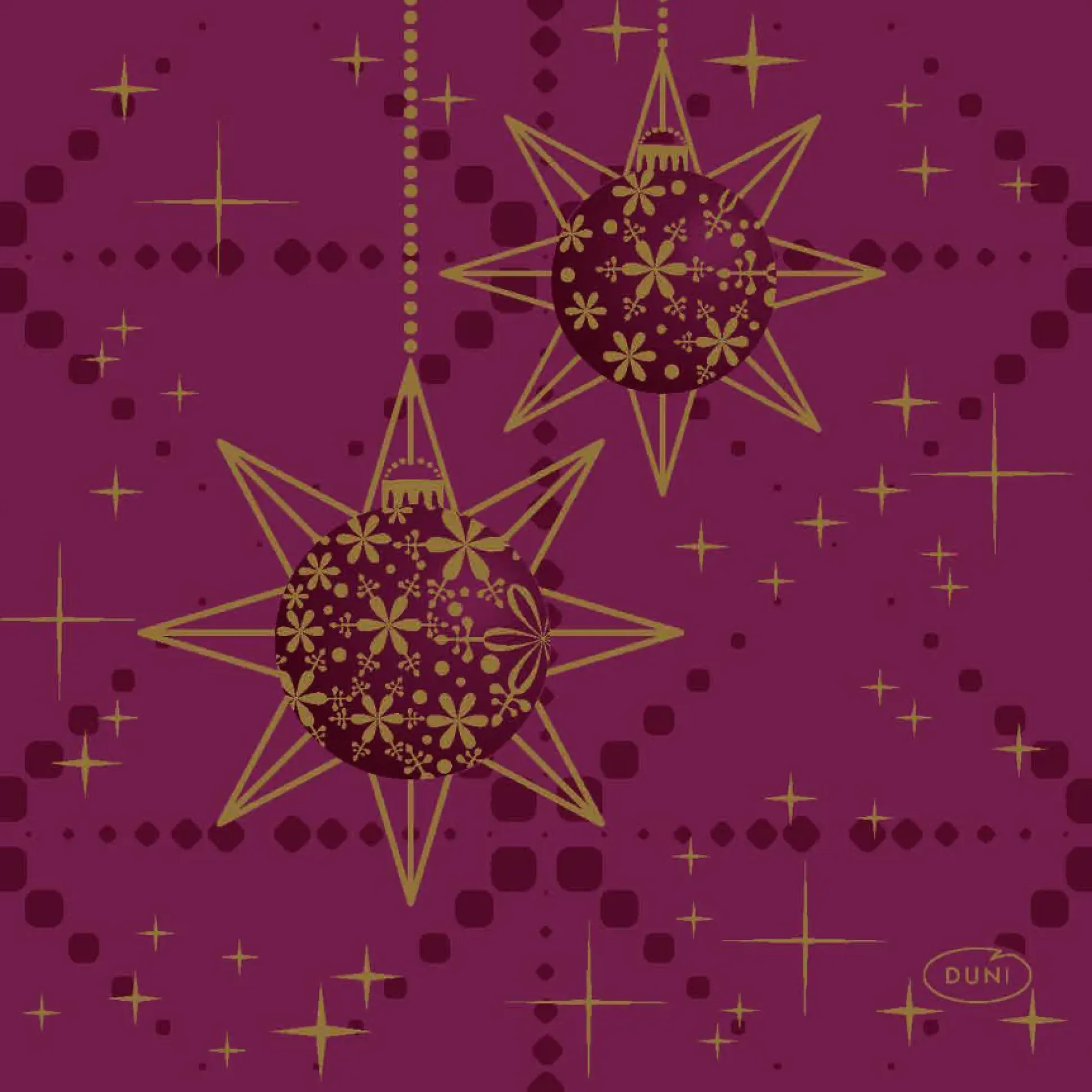 Servet 24 x 24 cm Gilded Bauble