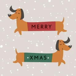 Servet 33 x 33 cm Merry Dachshund