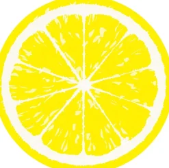 Servet 33 x 33 cm silhouettes - lemon 12st