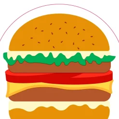 Servet 33 x 33 cm silhouettes - burger 12st