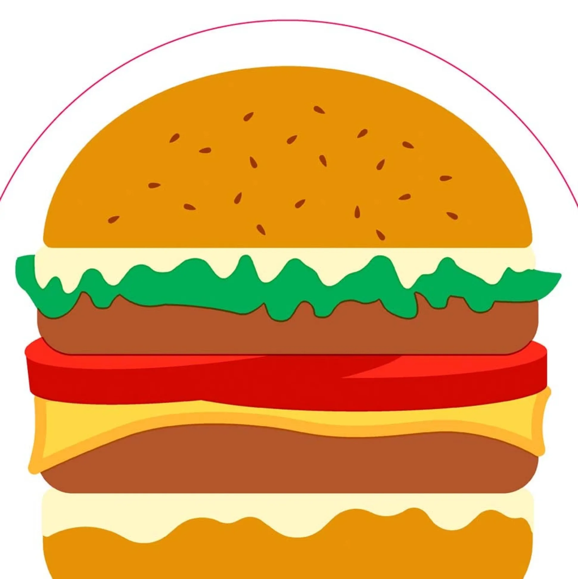Servet 33 x 33 cm silhouettes - burger 12st