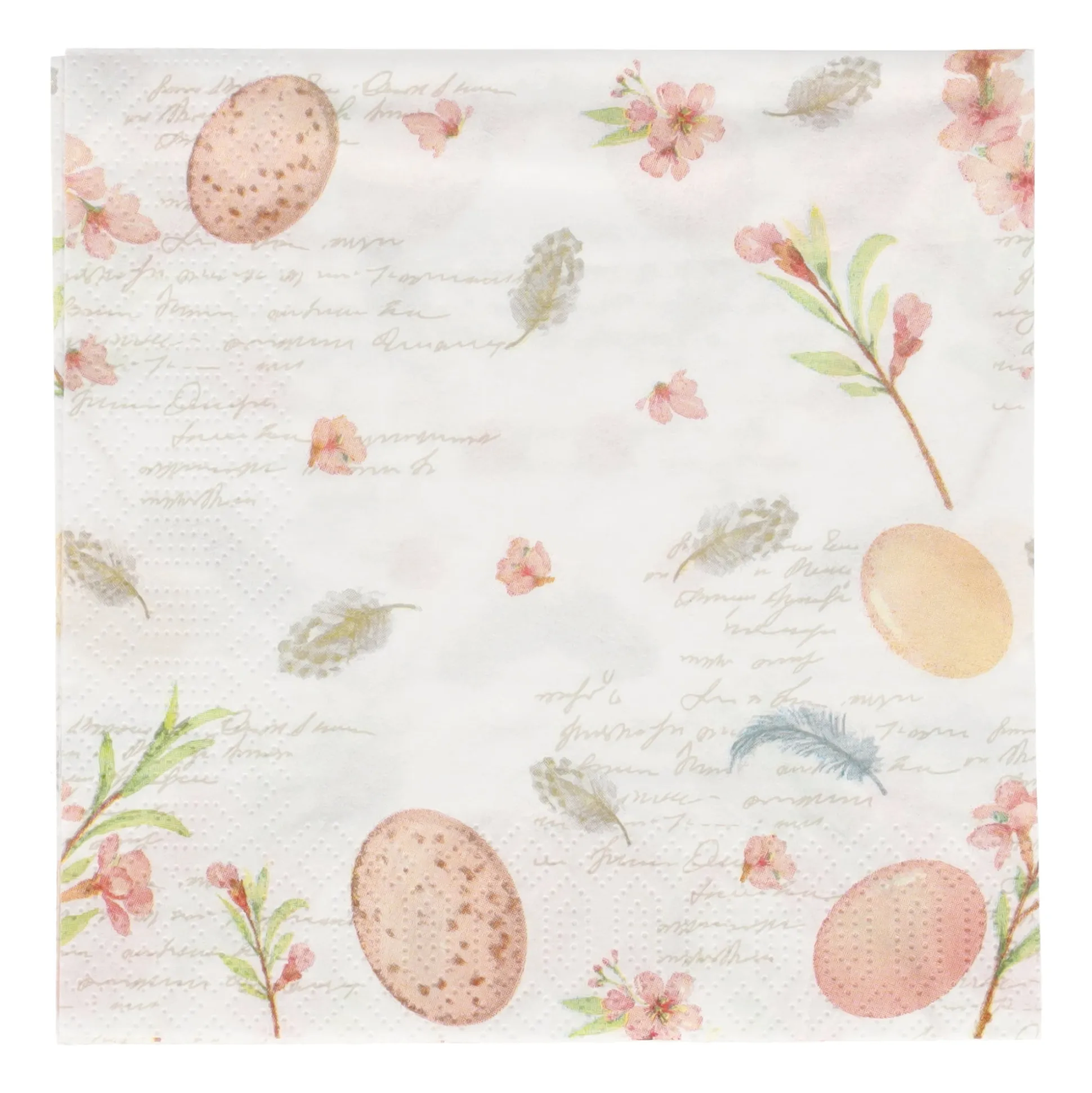 Servet 33x33cm eggs & feathers 20st