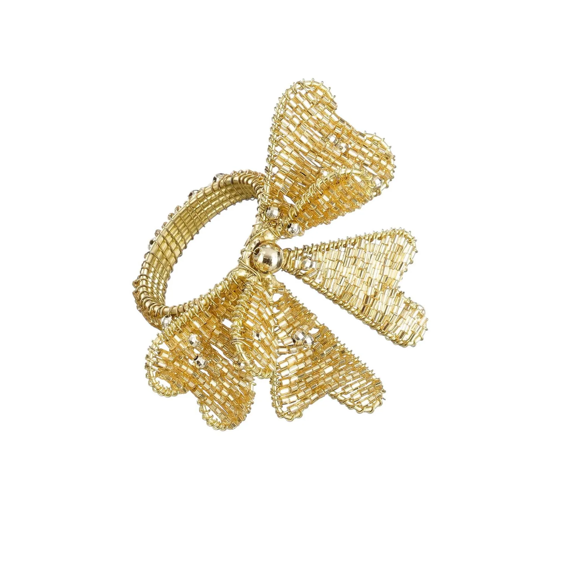 Servetring strik goud 8x7x6cm