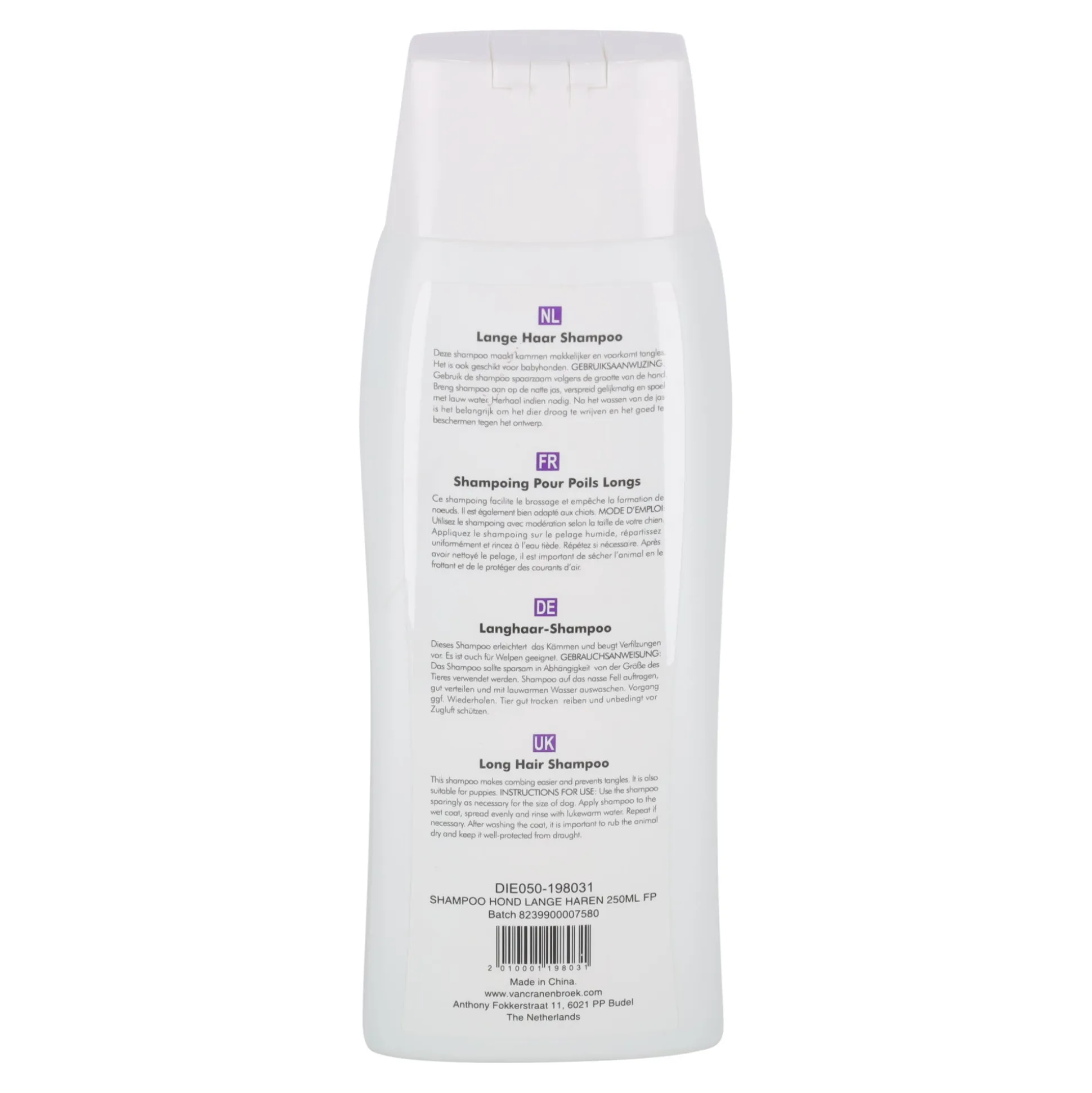 Shampoo hond lange haren 250ml FP