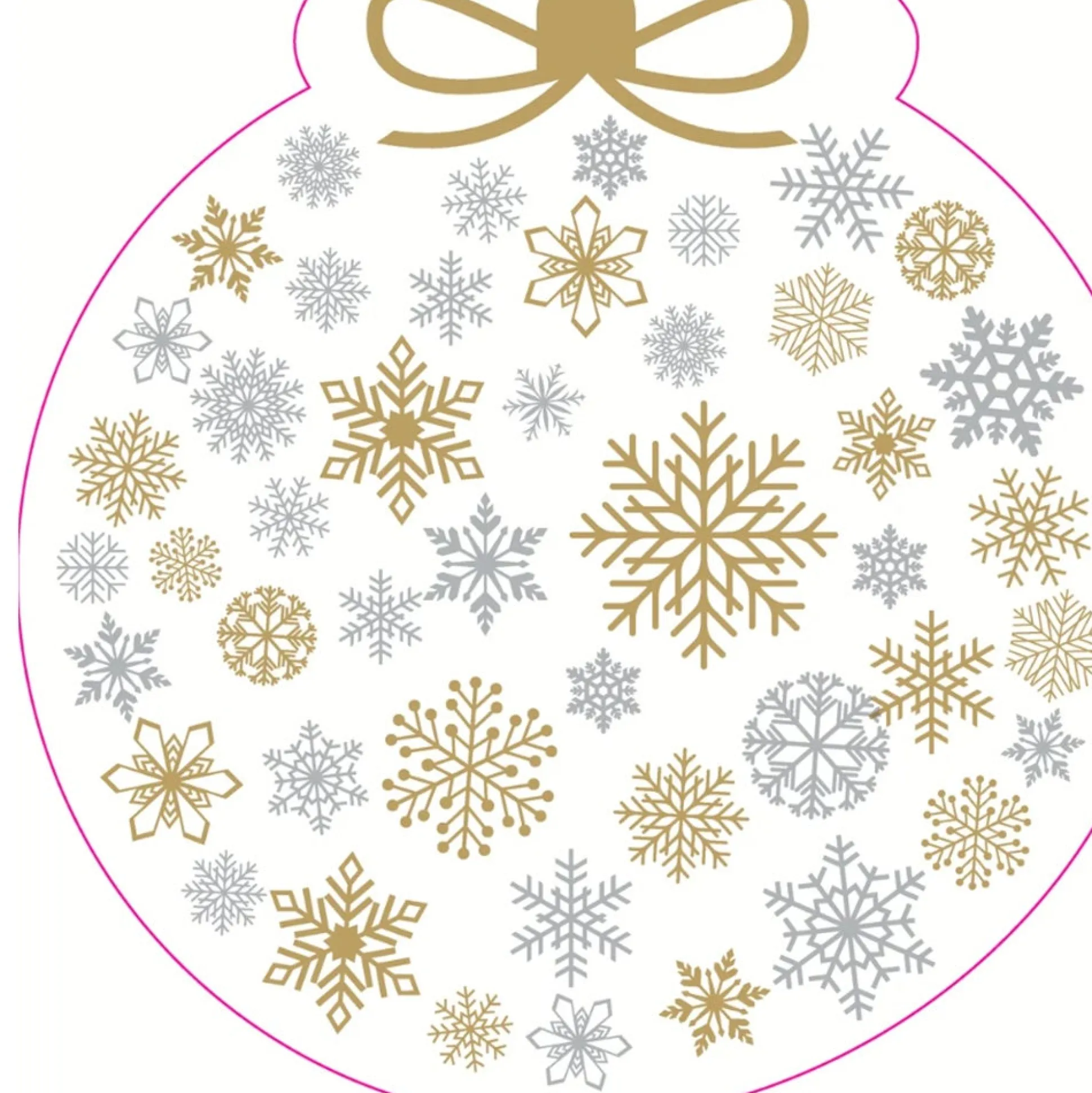 Silhouettes Servet 33 cm Snowflake Bauble