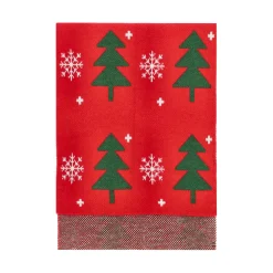 Sjaal kerstbomen rood