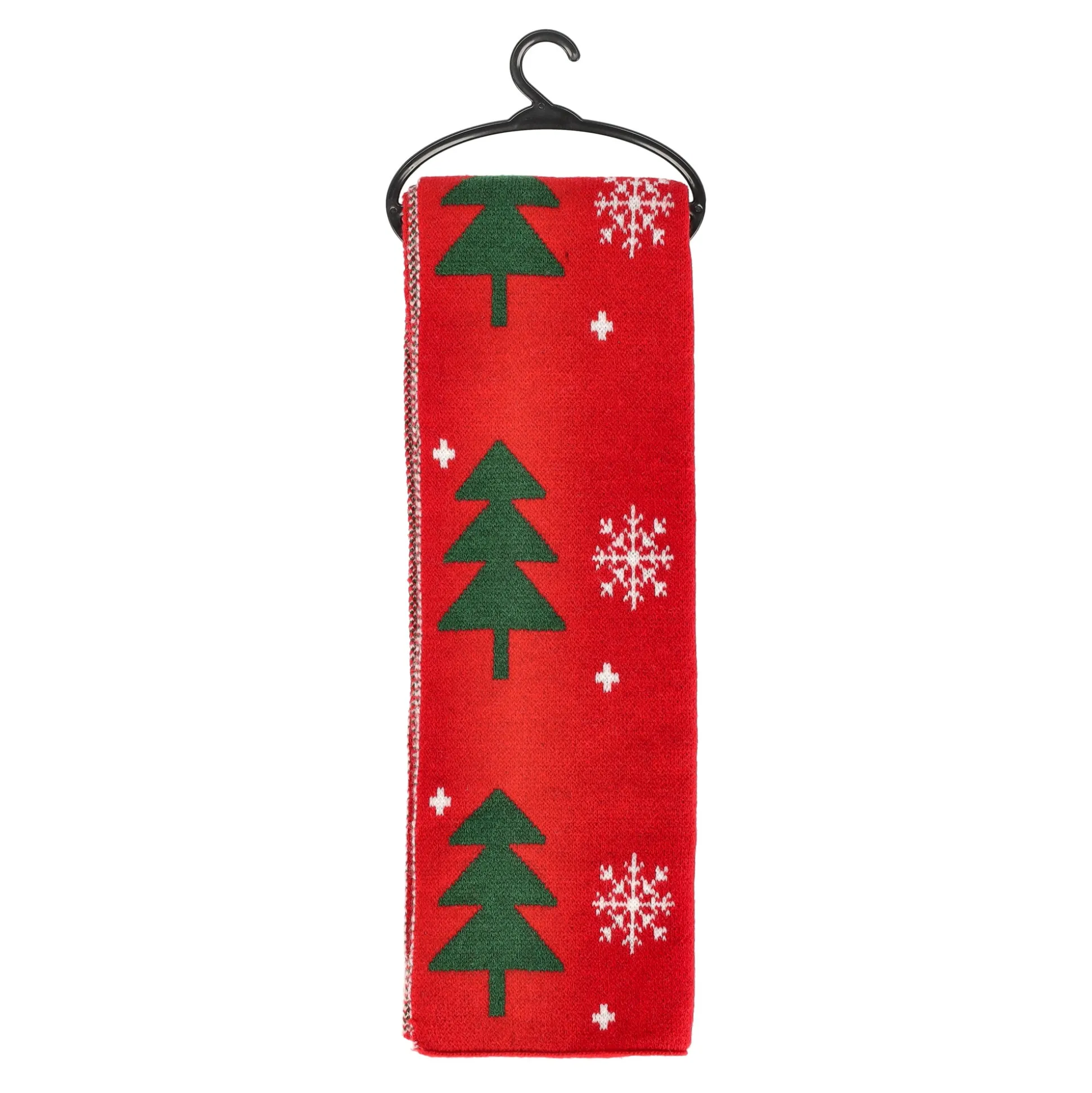 Sjaal kerstbomen rood