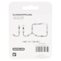 Slangkoppeling 1/2" + waterstop Waterland