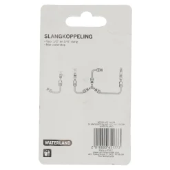 Slangkoppeling 1/2"-3/4"+ stop Waterland