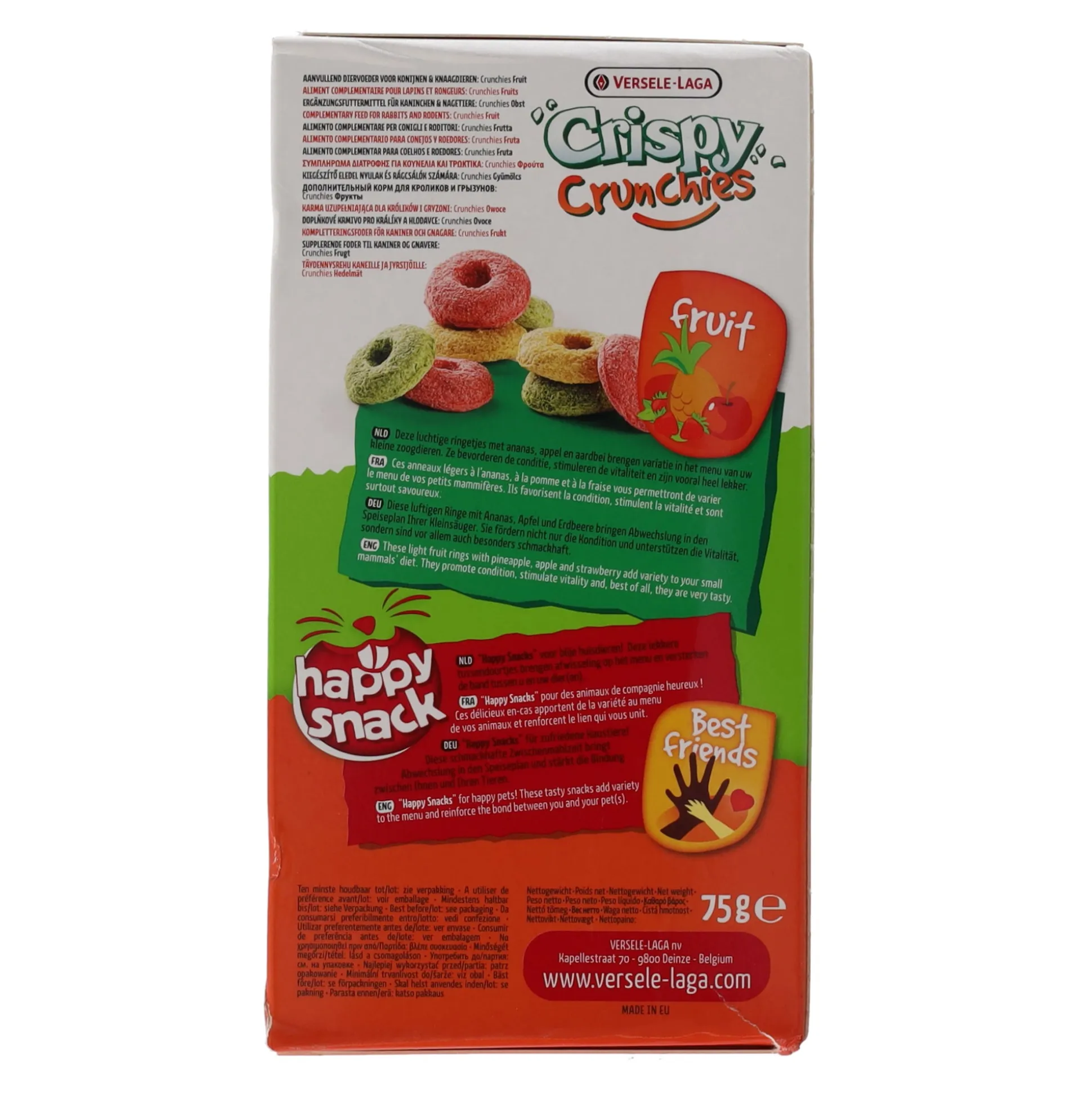 Snack crispy crunchies fruit 75 gr