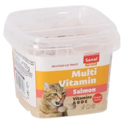 Snack kat multi vitamin salmon bites 100g Sanal