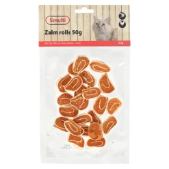 Snack kat zalm rolls 50g