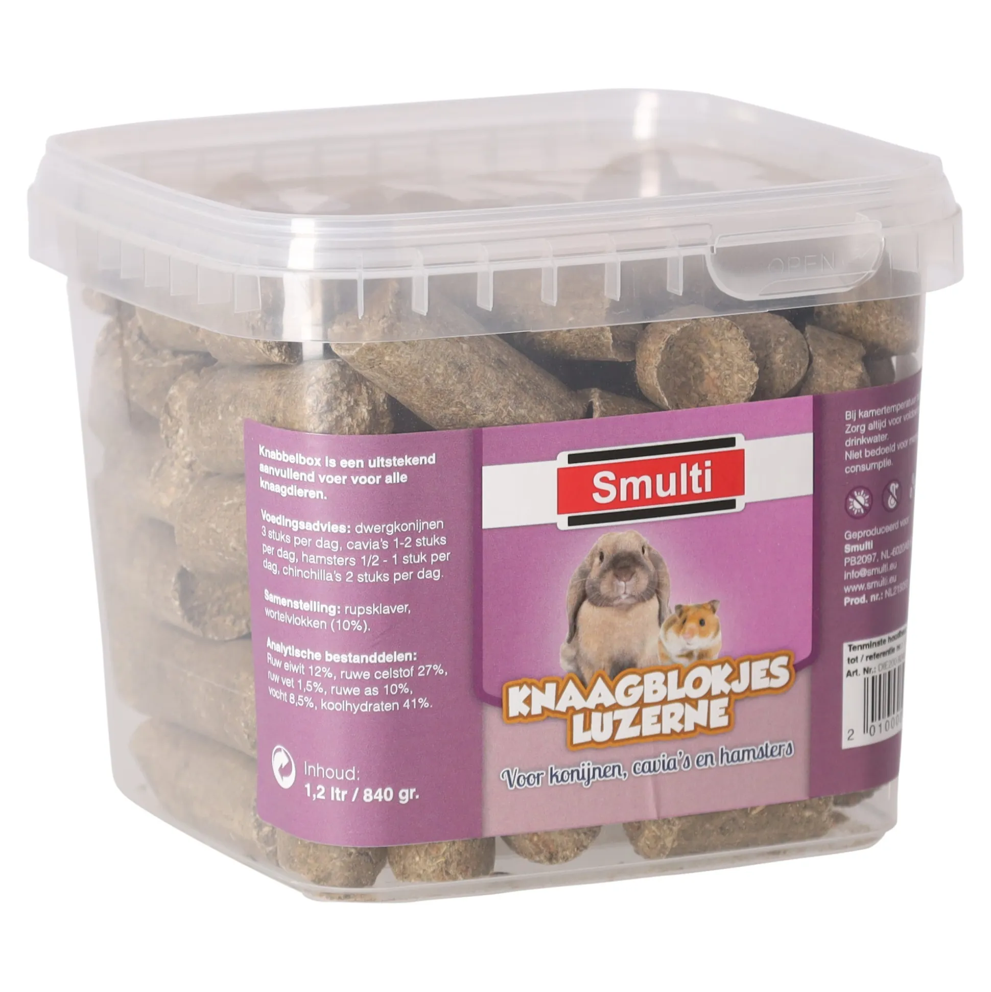 Snack knaag luzerne blokjes 840G