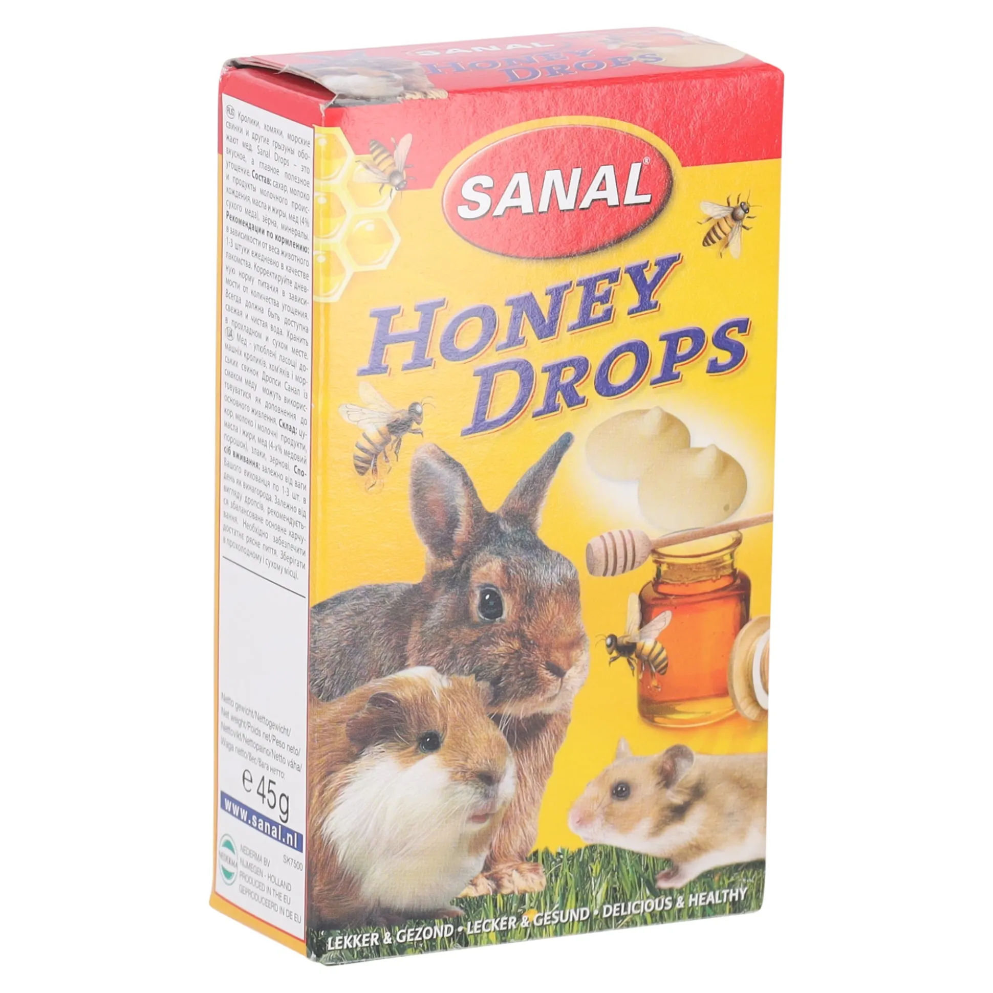 Snack knaagdier drop honey 45g
