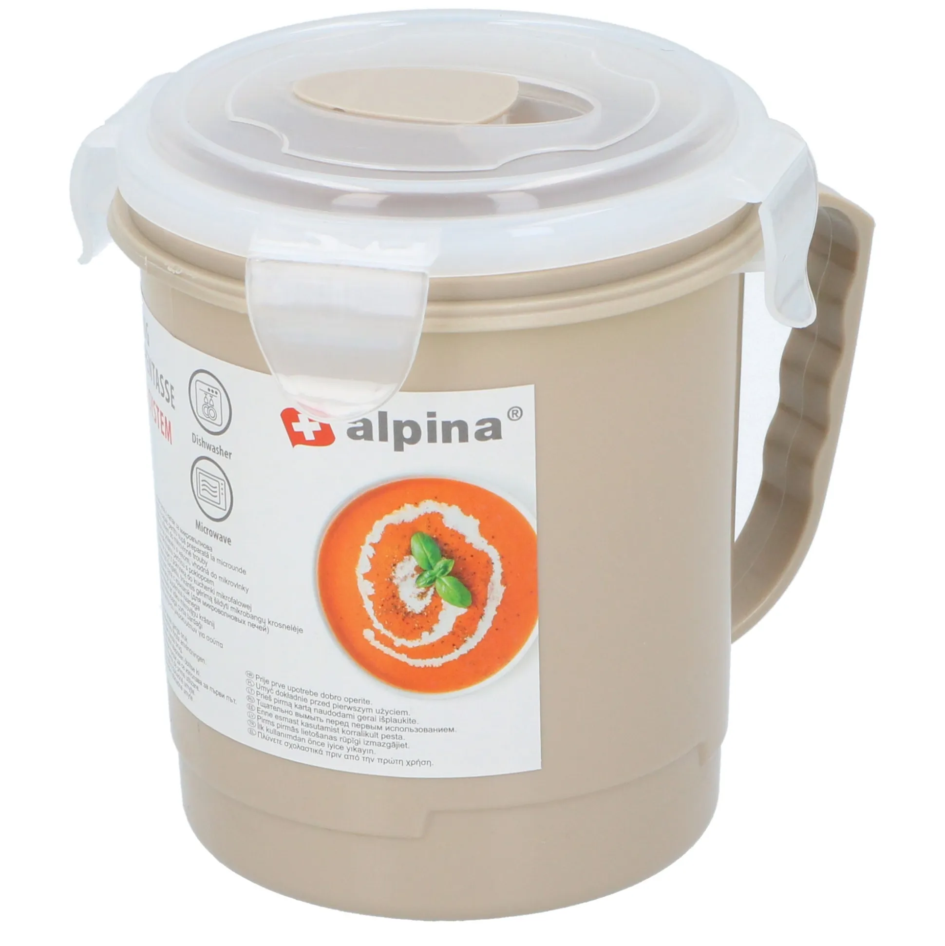 Soepbeker 600ml assorti Alpina