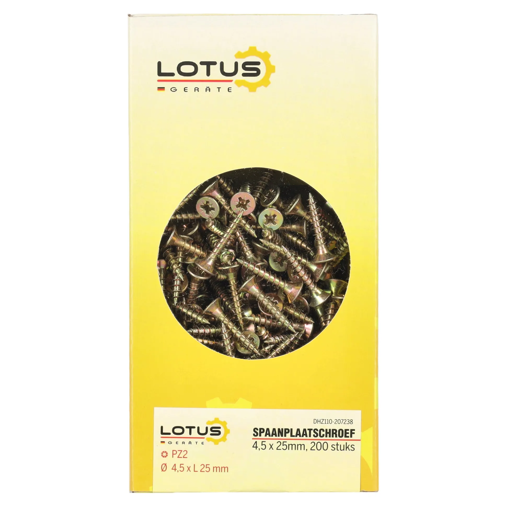 Spaanplaatschroef 4,5 x 25 mm 200st Lotus