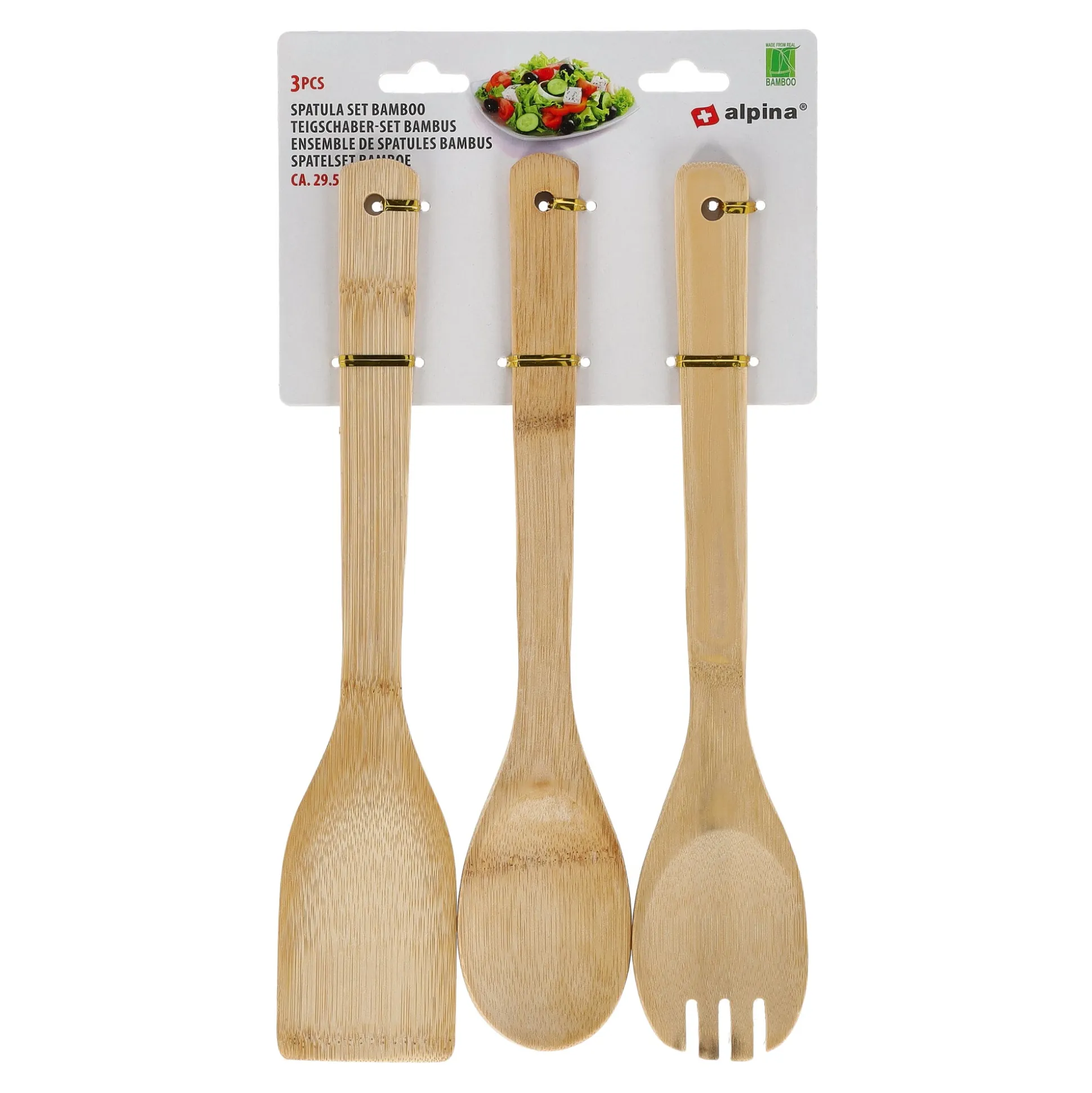 Spatelset 3st 29,5cm bamboe
