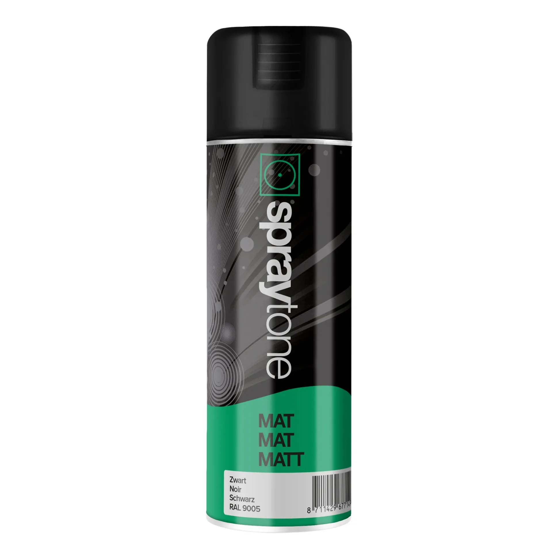 Spuitlak mat zwart 1428 400ml Sprayton