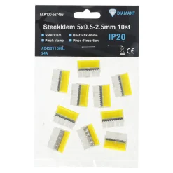 Steekklem 5x0.5-2.5mm 10st