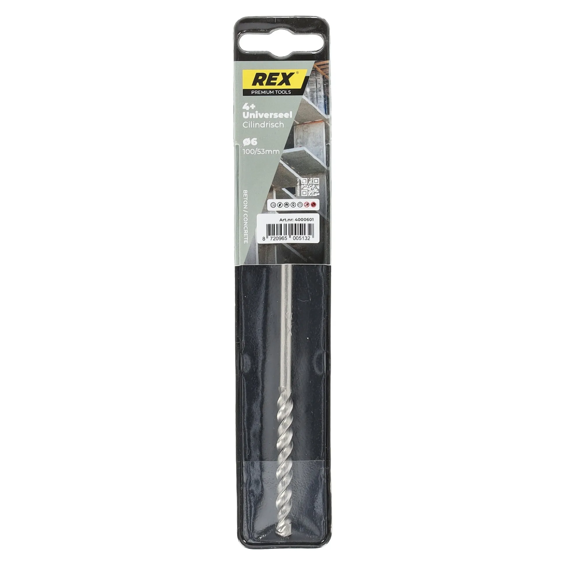 Steenboor 4-voudig universeel 6 mm Rex
