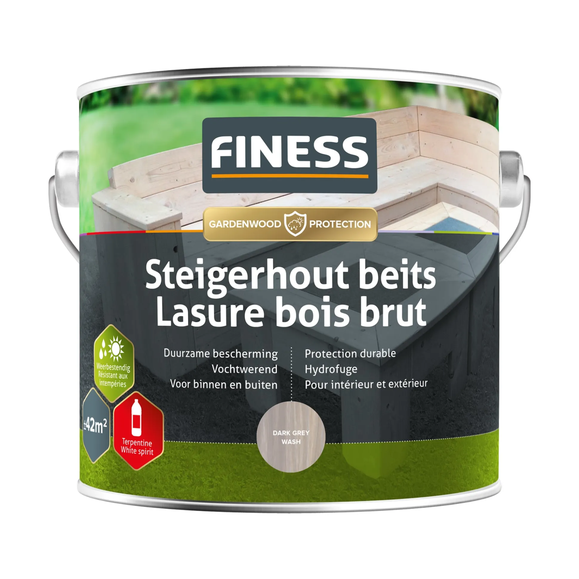 Steigerhoutb dark greywash 2.5L
