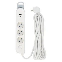 Stekkerdoos 3-NL+USB A+C 3x1,5 5M DM