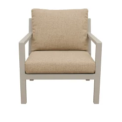 Stoel Brozzi milky grey met kussens