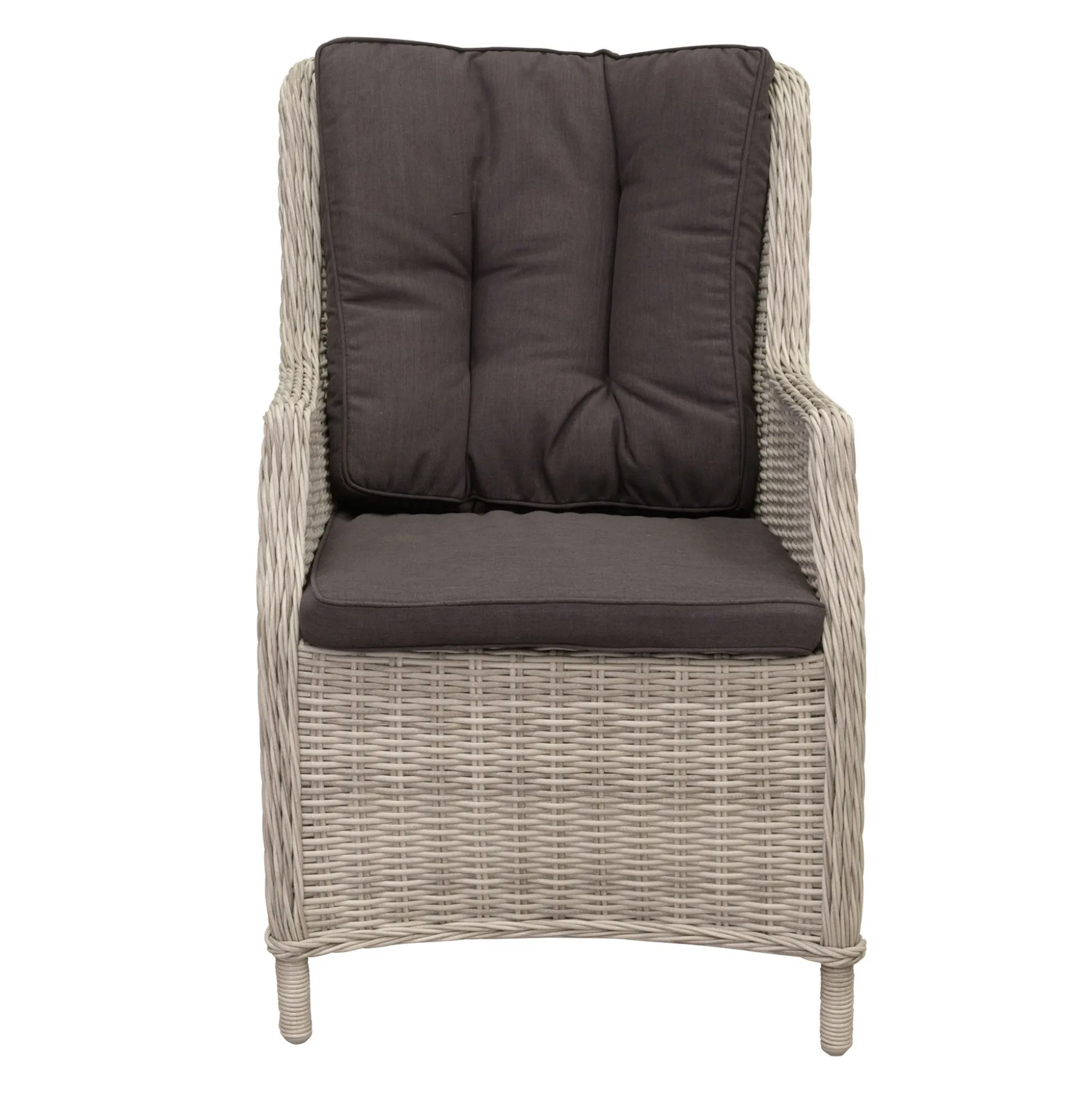 Stoel Manuli white grey met kussen