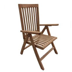 Stoel met 5 standen Femke, 7 latten, teak
