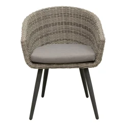 Stoel Pastura white grey met kussen