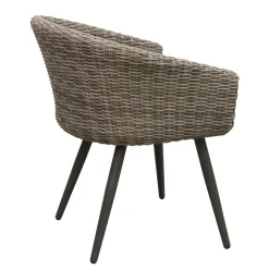 Stoel Pastura white grey met kussen