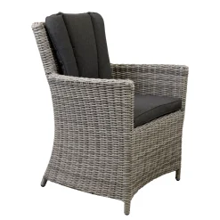 Stoel Sauro white grey met kussen