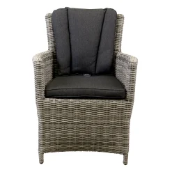 Stoel Sauro white grey met kussen