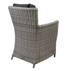 Stoel Sauro white grey met kussen