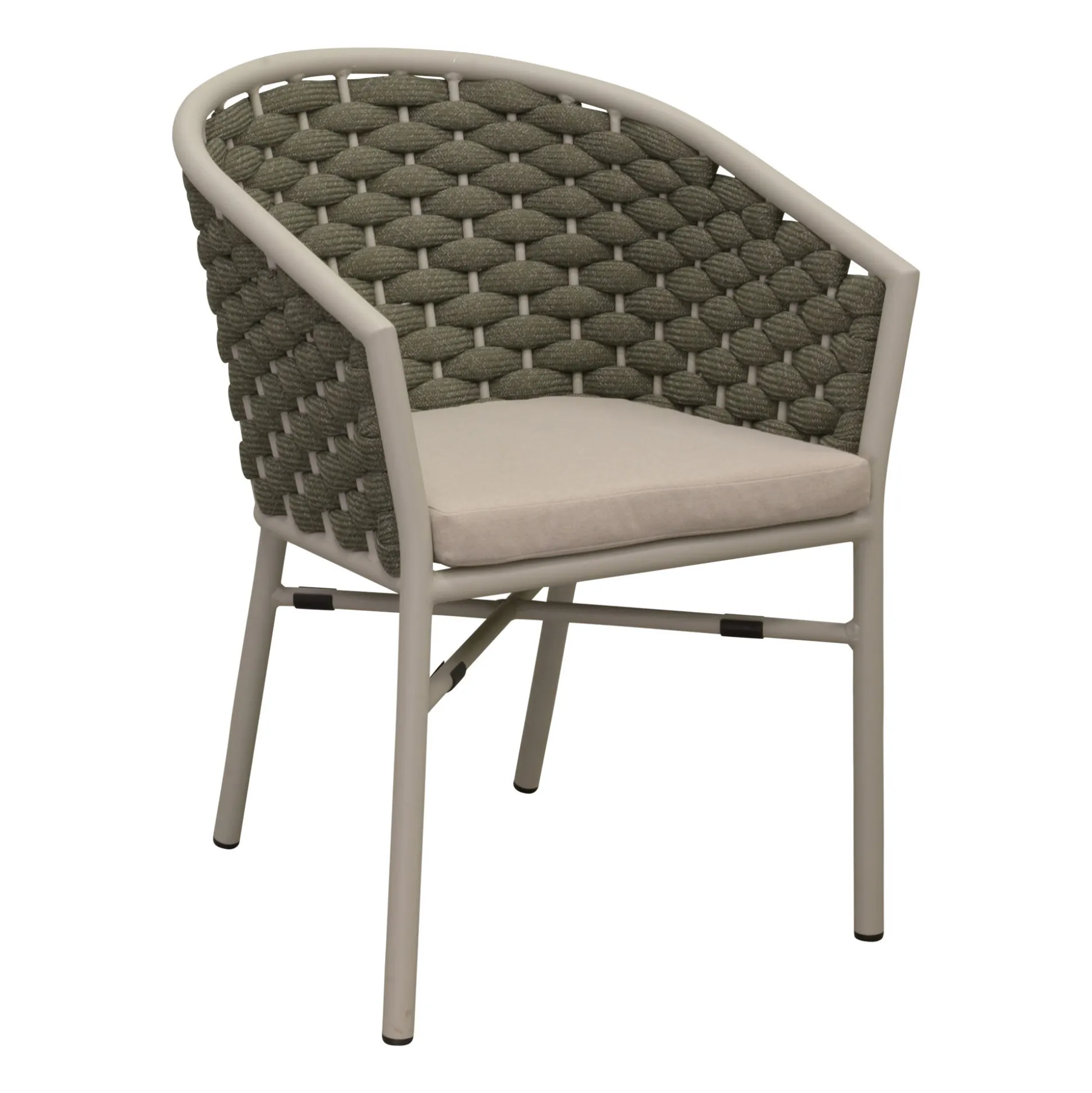 Stoel Stapel Serina milky grey met kussen