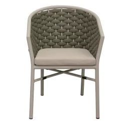 Stoel Stapel Serina milky grey met kussen