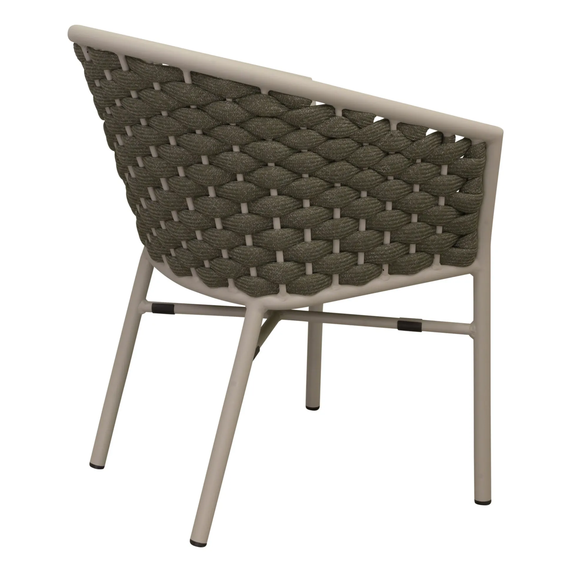 Stoel Stapel Serina milky grey met kussen
