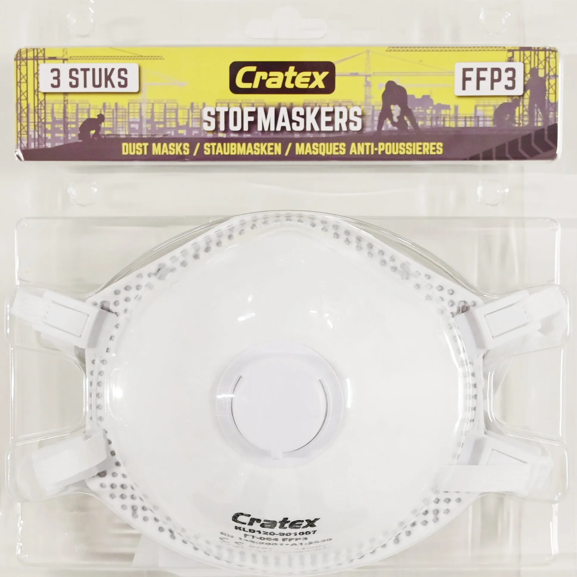 Stofmasker met ventiel FFP3 3 pak