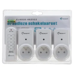 Stopcontact met afstandsbediening 4-delig BE Diamant